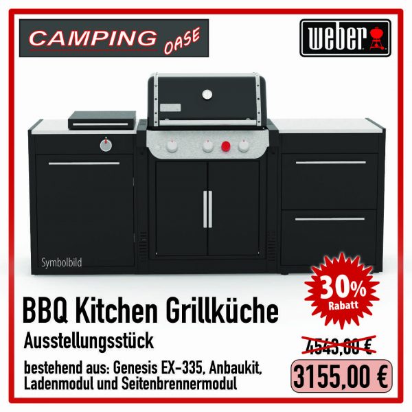 Weber BBQ Kitchen - Seitenkocher, 2 Schubladen - inkl Genesis EX-335