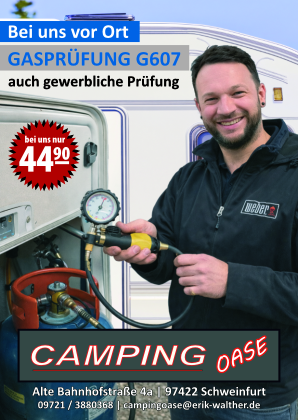 Werbung Gaspruefung A6 Flyer