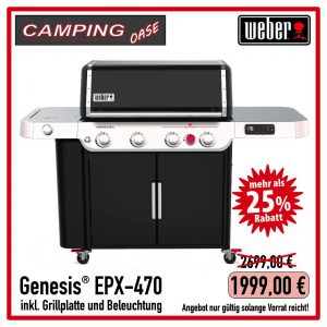 Weber Genesis EPX-470 Smarter Gasgrill mit großer Grillplatte