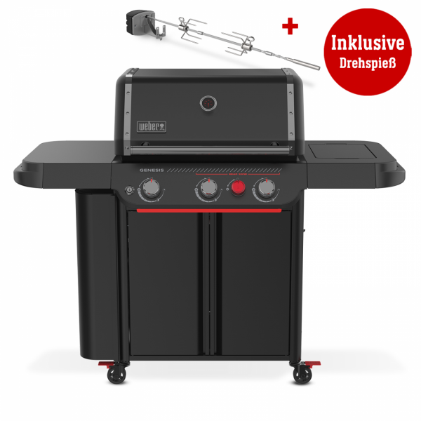 Weber Genesis® E-330WR Stealth Edition Gasgrill - 2025 - inkl. Drehspieß